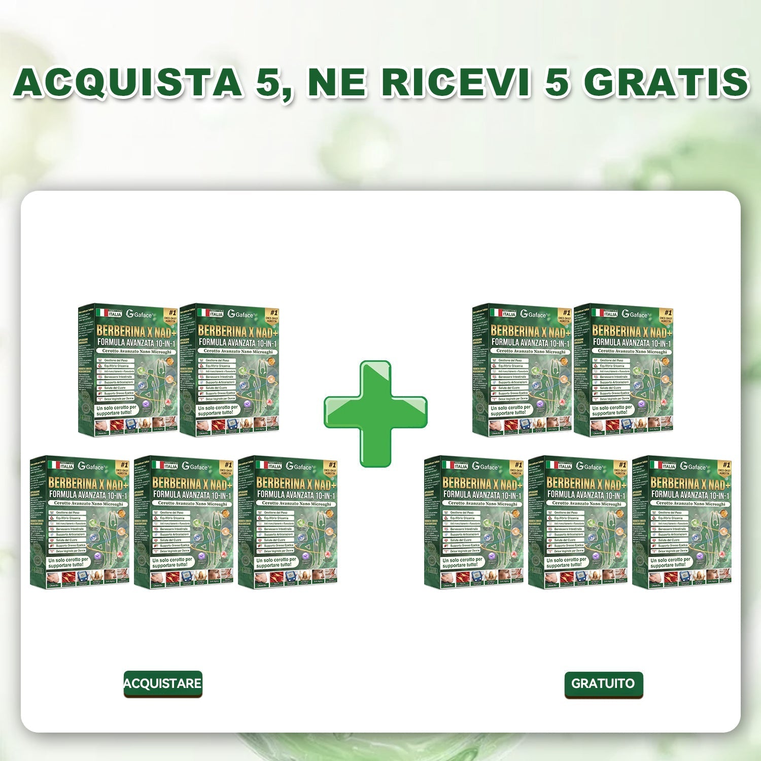 💎10 scatole: Acquistane 5 Ricevi 5 omaggi – Perdere fino a 49 kg