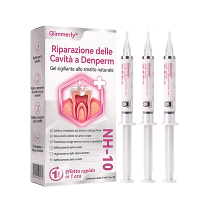 Glimmerly®💐💖Gel per la riparazione di cavità dentali DenPerm – Otturazione che riproduce lo smalto naturale