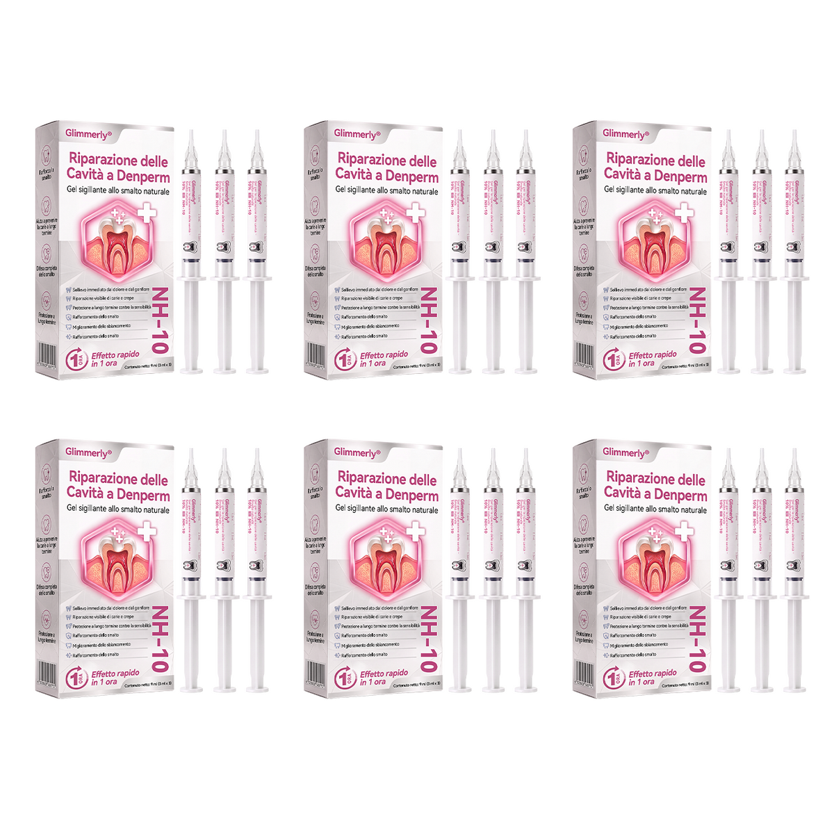 Glimmerly®💐💖Gel per la riparazione di cavità dentali DenPerm – Otturazione che riproduce lo smalto naturale