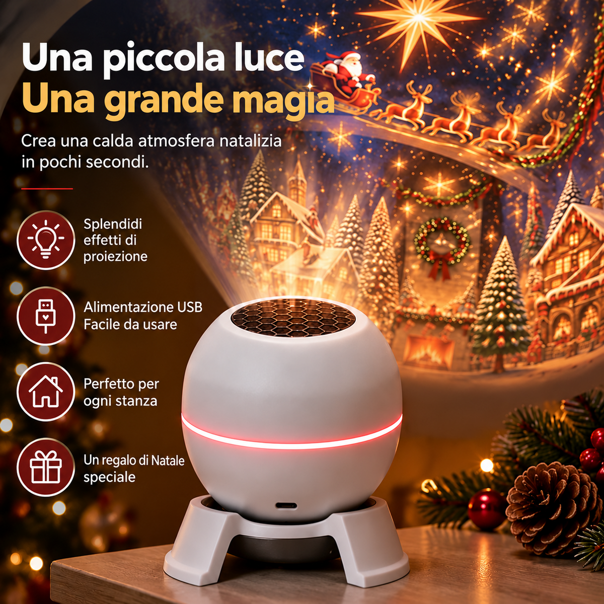 Negozio Ufficiale | 🍁💖 Proiettore Olografico Intelligente SCNDR® (Smart HD 5D Dinamico)