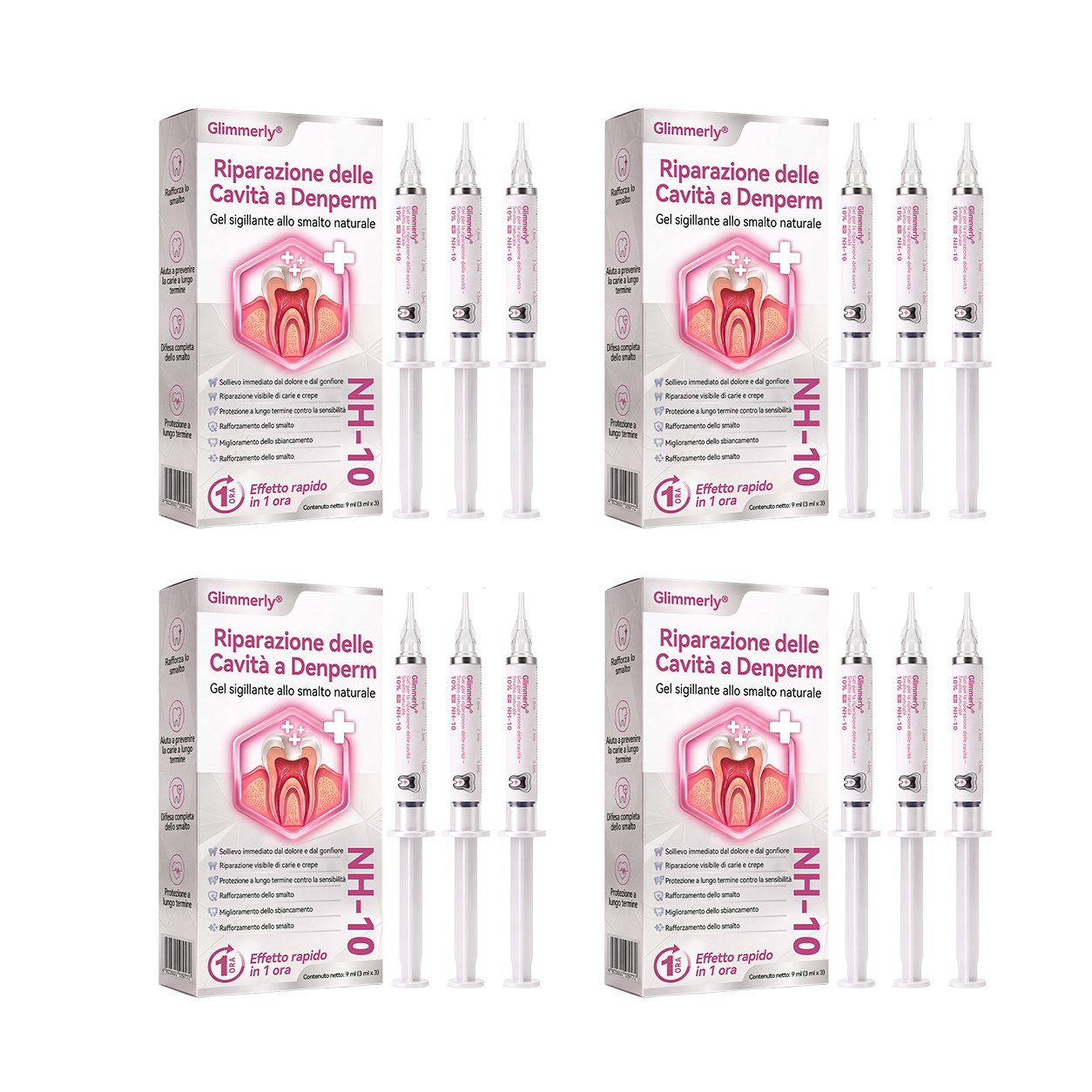 4 confezioni 🪥 Rinforzo completo dei denti
