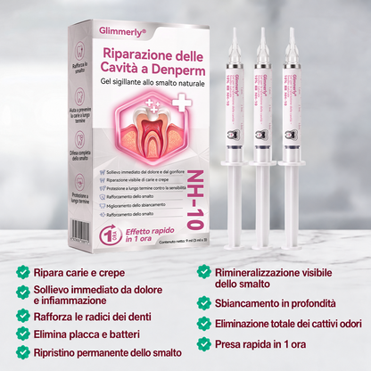 Glimmerly®💐💖Gel per la riparazione di cavità dentali DenPerm – Otturazione che riproduce lo smalto naturale