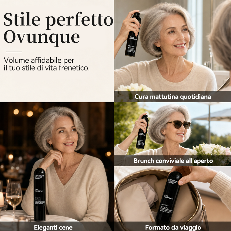 50% di sconto! 🍁💖 Spray volumizzante e fissante al profumo di pesca, per capelli leggeri, elastici e una tenuta a lunga durata.