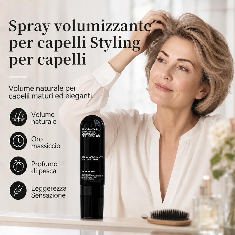 50% di sconto! 🍁💖 Spray volumizzante e fissante al profumo di pesca, per capelli leggeri, elastici e una tenuta a lunga durata.